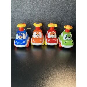 Press and Go Car Toys for Toddlers 1-3 Years - 4 Pack Friction Vehicles